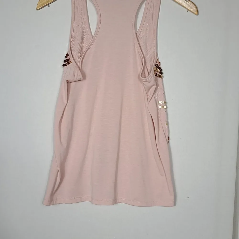 Almost Famous Pink Sequin Tank Top